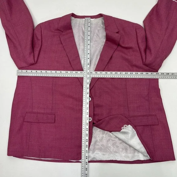 Tom James Holland & Sherry Custom Blazer Pink Womens 56" Chest = 4X - Picture 13 of 15